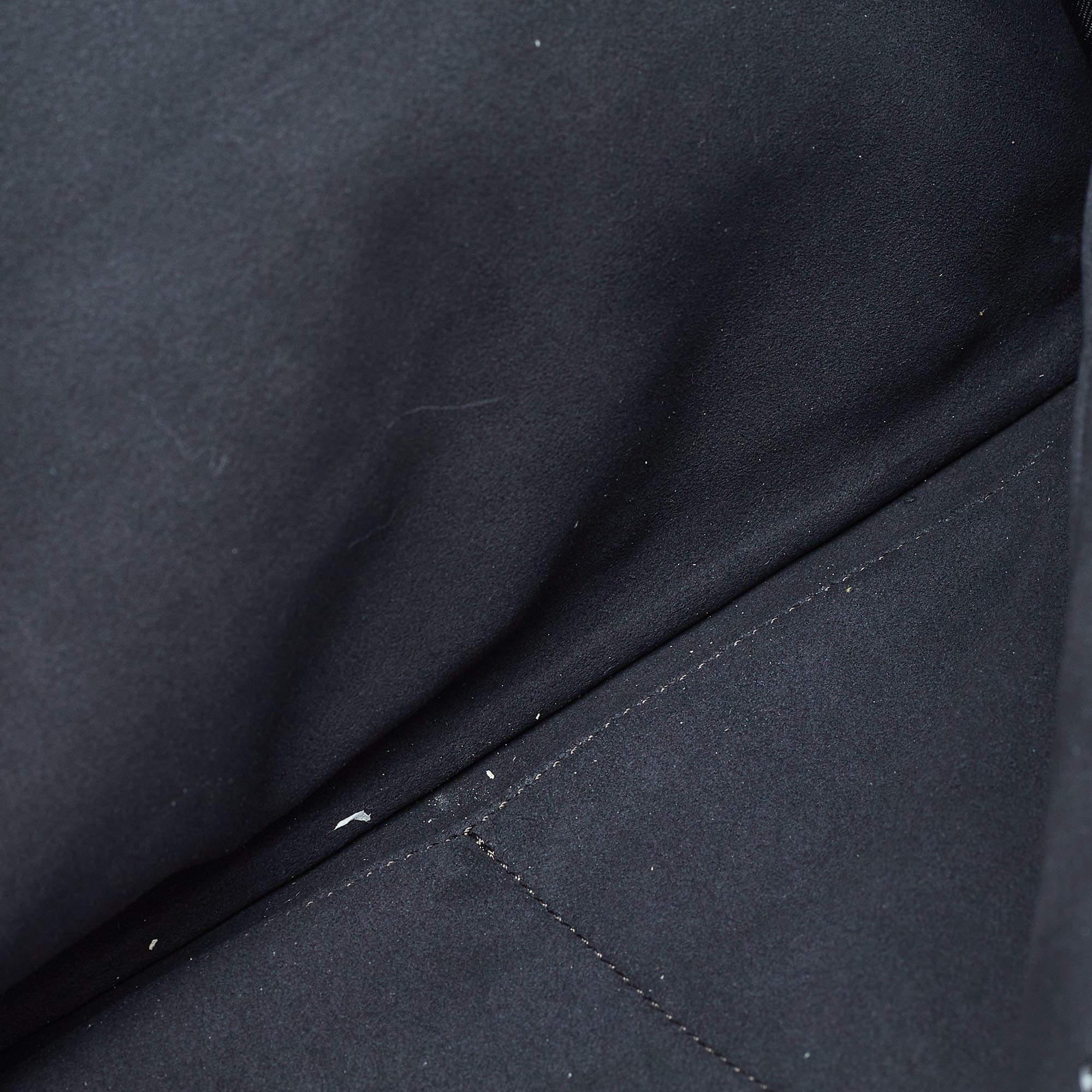 Stella McCartney Black Faux Leather Studded Embellished Foldover Clutch 1
