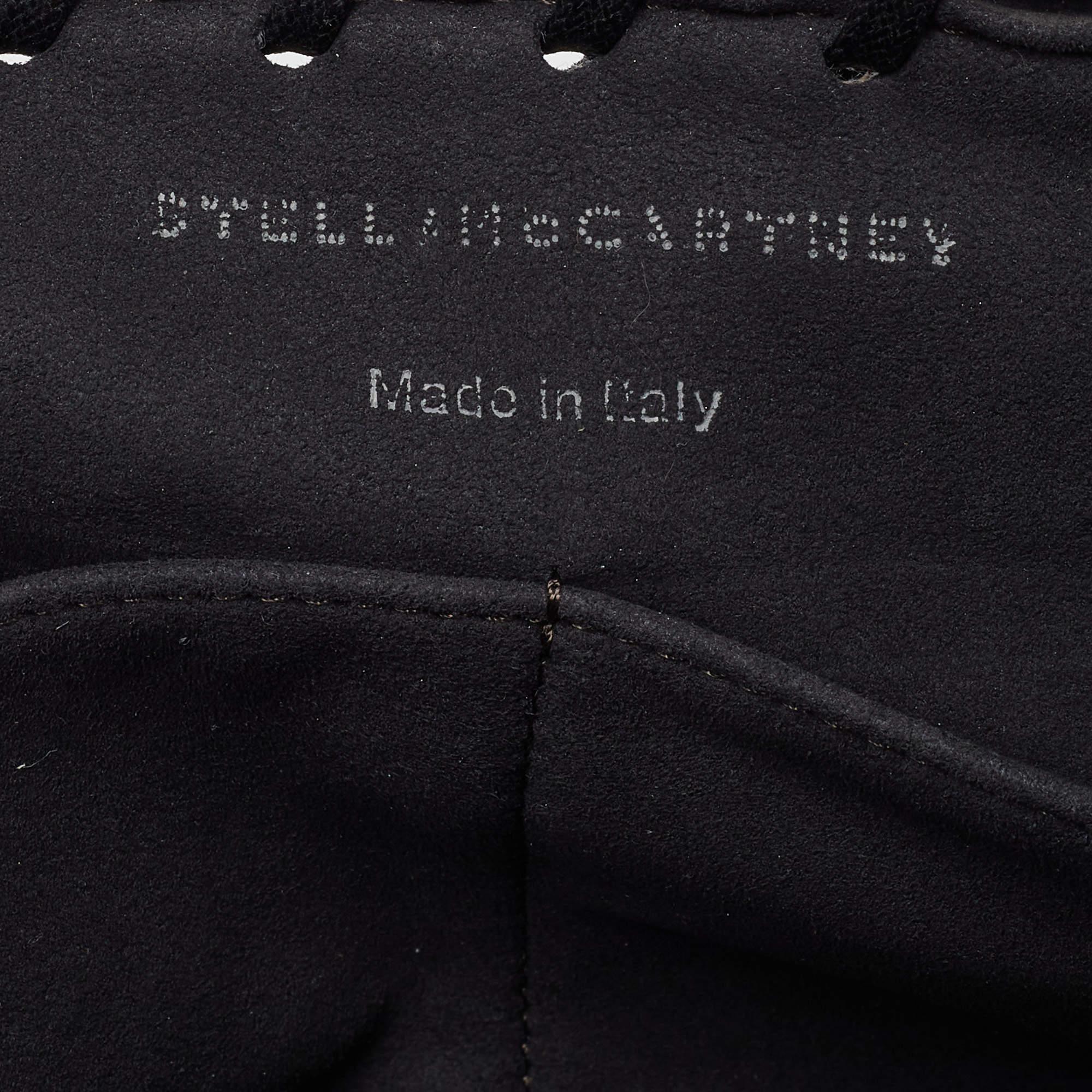 Stella McCartney Black Faux Leather Studded Embellished Foldover Clutch 2