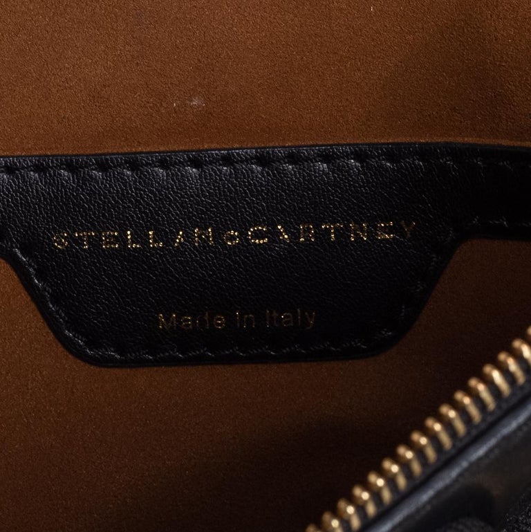 Stella McCartney Black Faux Leather Zipper Embellished Cavendish Clutch at  1stDibs
