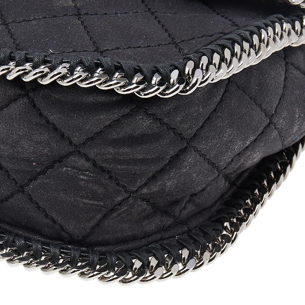 Stella McCartney Black Faux Quilted Leather Falabella Shoulder Bag 4