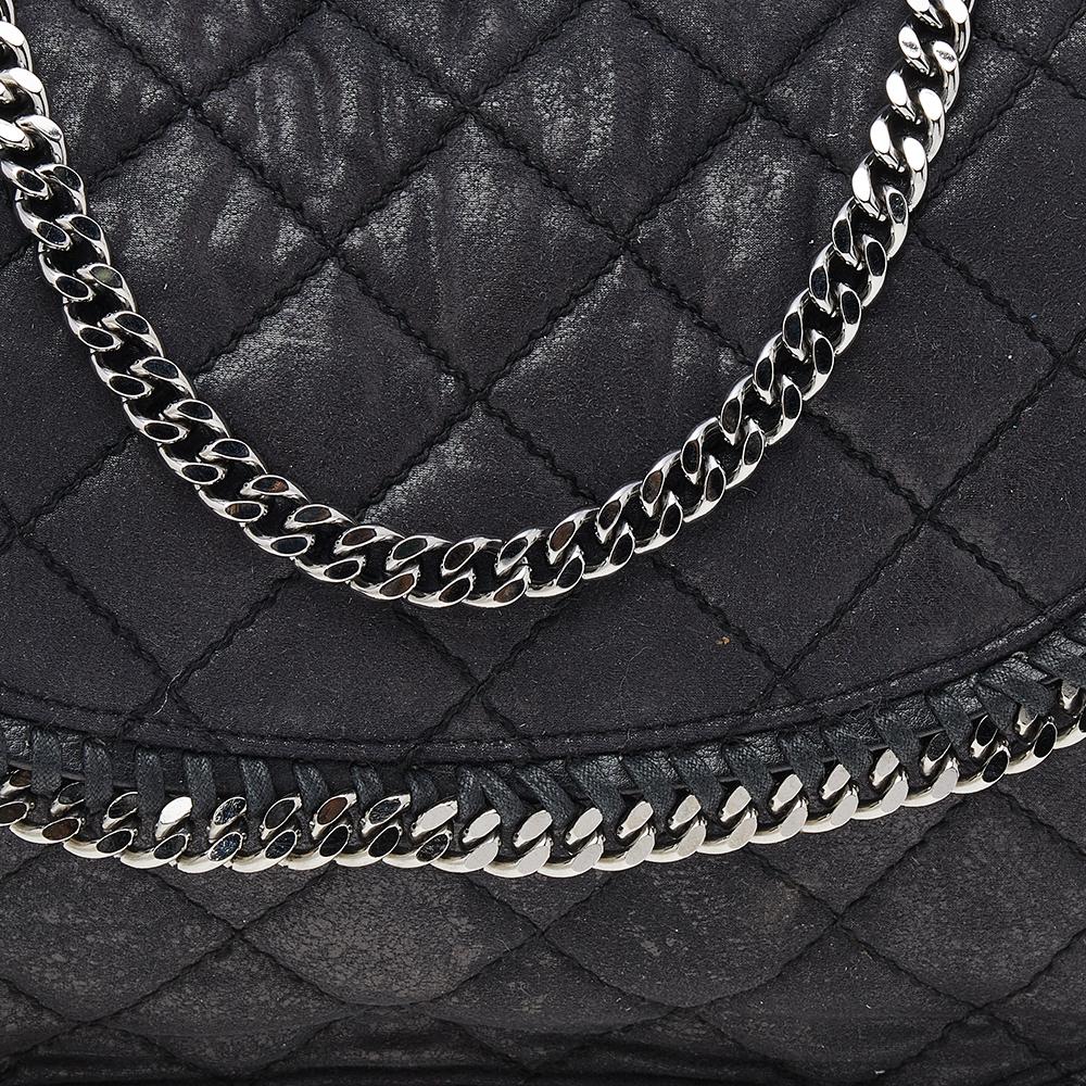 Stella McCartney Black Faux Quilted Leather Falabella Shoulder Bag 3