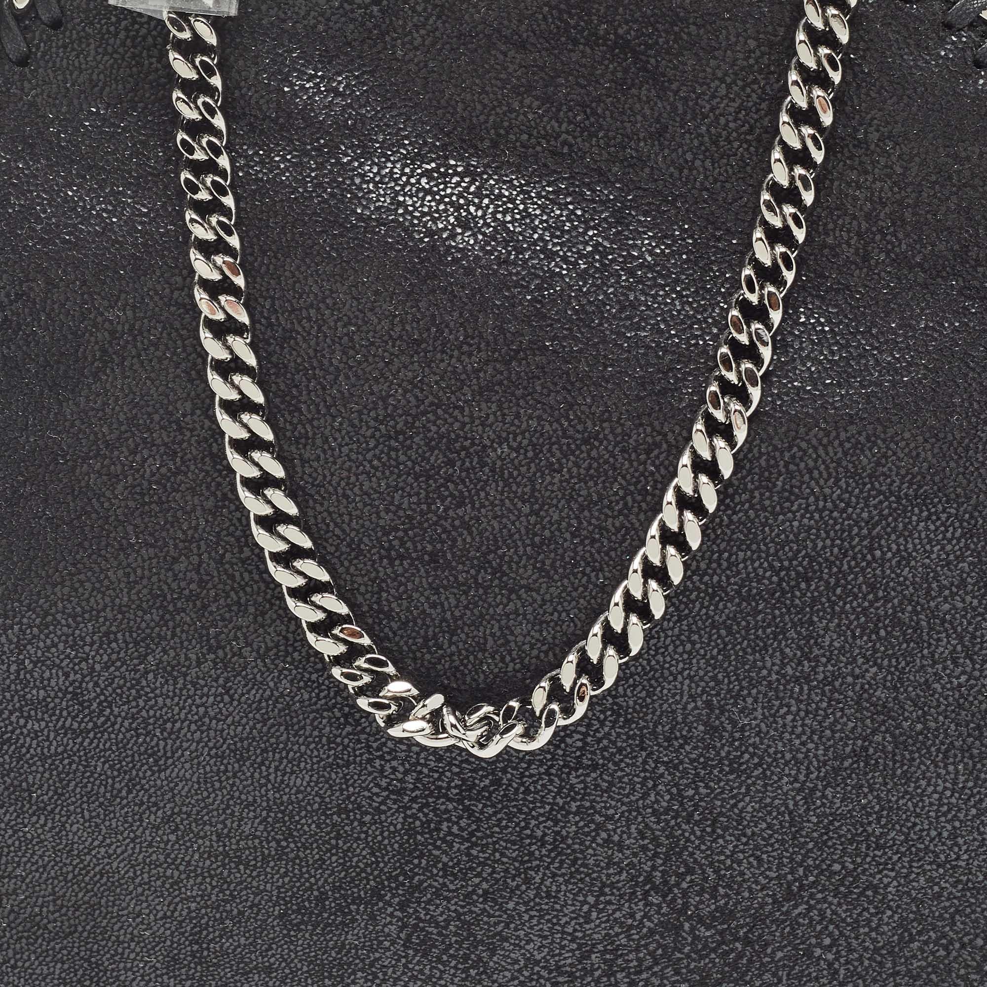 Stella McCartney Black Faux Suede Mini Falabella Tote 1