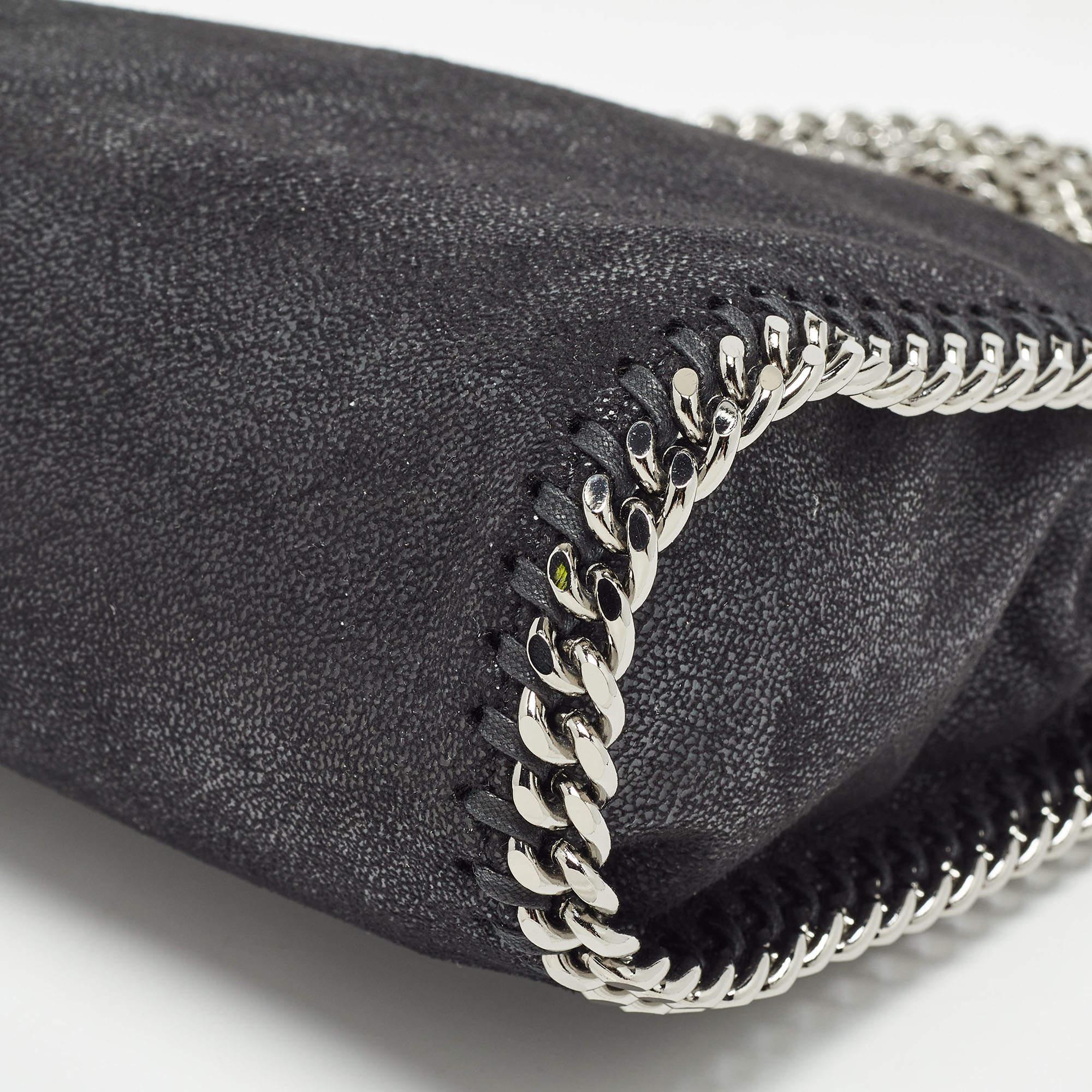 Stella McCartney Black Faux Suede Mini Falabella Tote 5