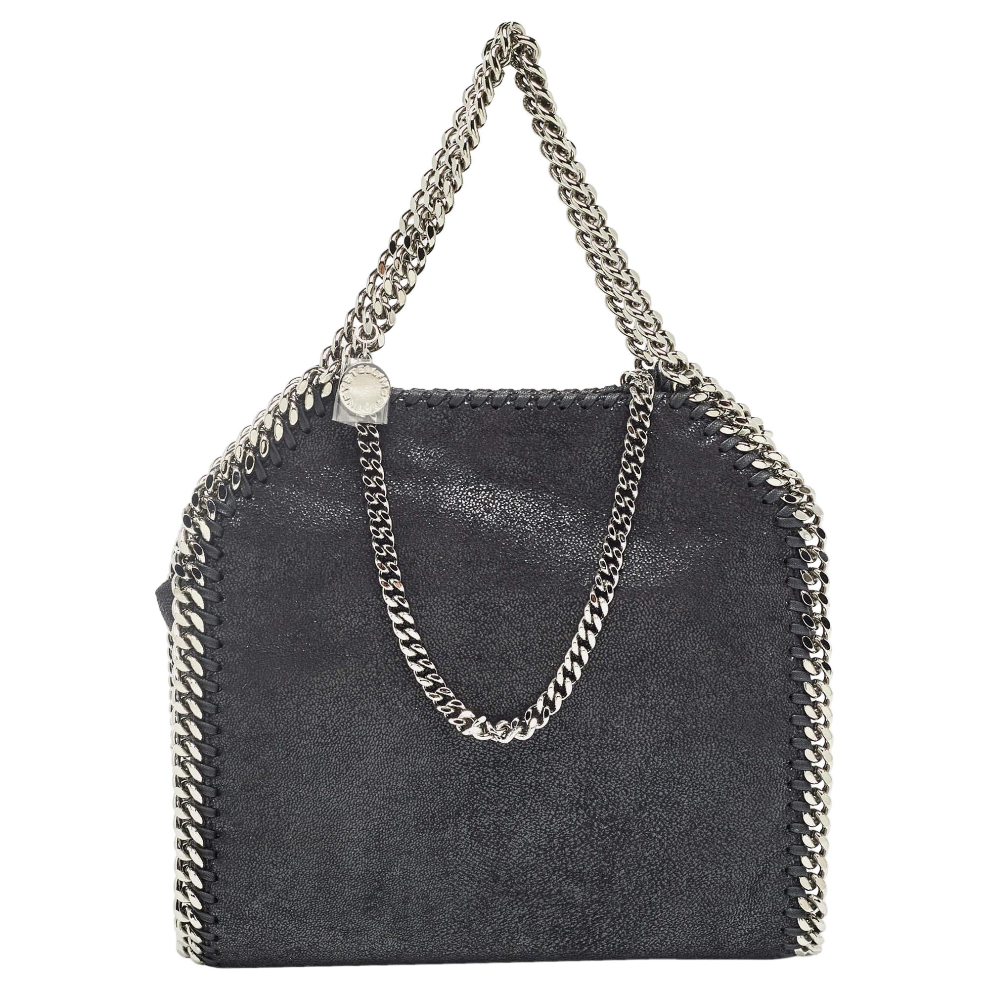 Stella McCartney Black Faux Suede Mini Falabella Tote