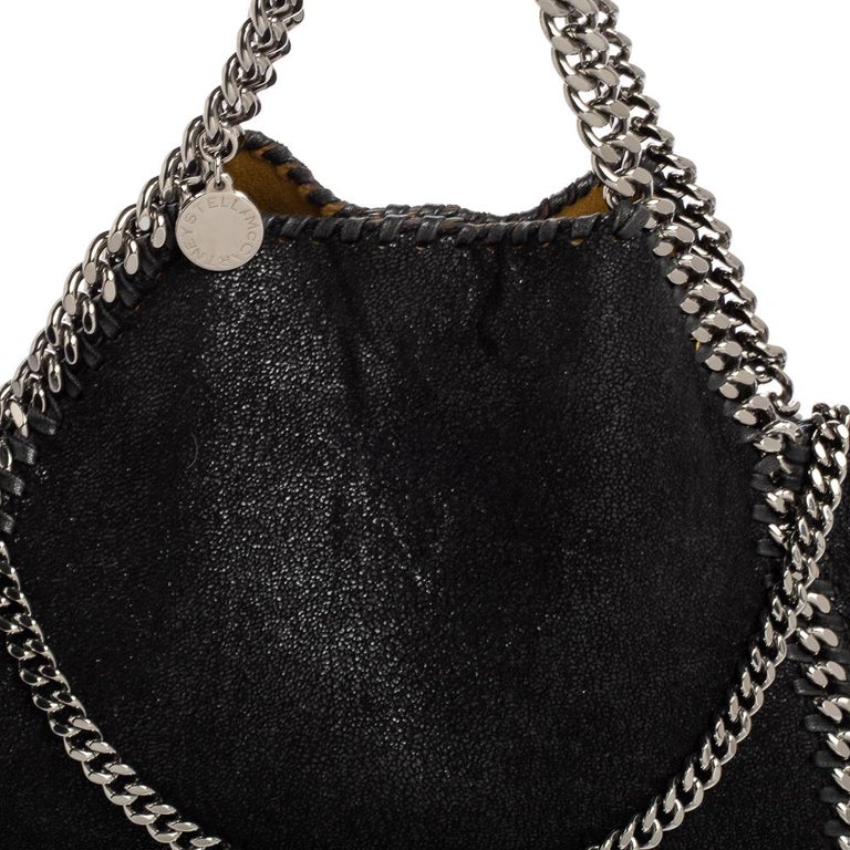 Stella McCartney Falabella Small Black Tote Bag – Chain Strap, Magnetic Snap Closure