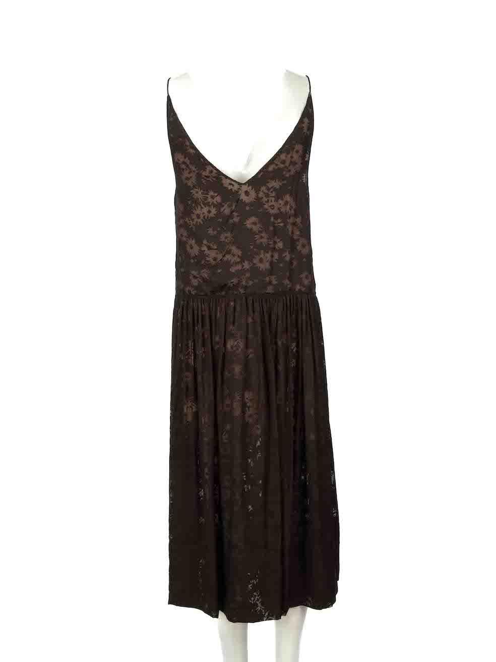 Stella McCartney Black Floral Keyhole Dress Size M In Excellent Condition For Sale In London, GB