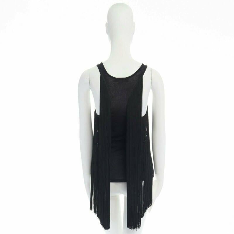 STELLA MCCARTNEY black fringe back cotton silk blend sleeveless top IT38 XS
Reference: LNKO/A00750
Brand: Stella McCartney
Designer: Stella McCartney
Material: Cotton
Color: Black
Pattern: Other
Extra Details: Cotton, silk. Black. Scoop neck. Fringe