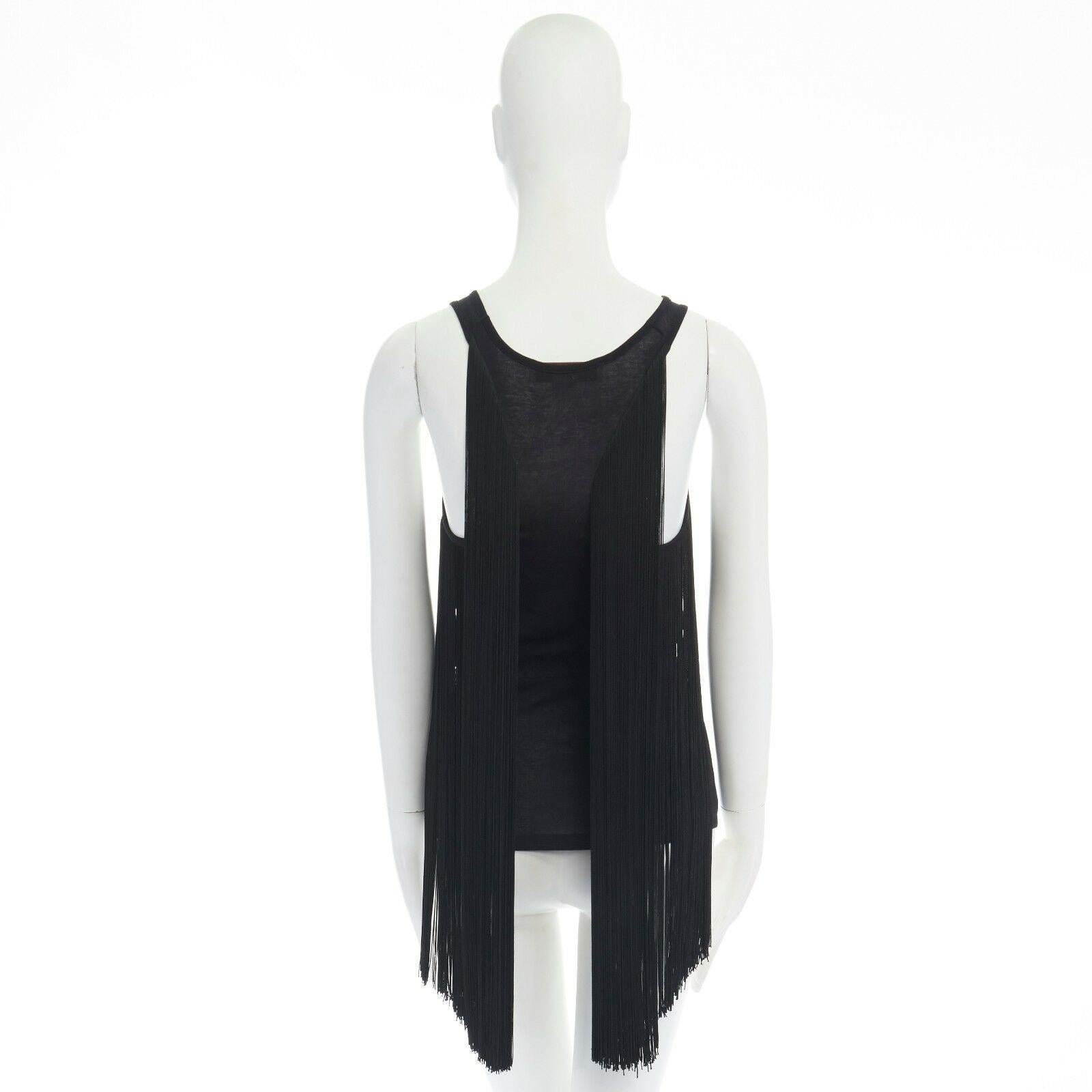 Women's STELLA MCCARTNEY black ITinge back cotton silk blend sleeveless top IT38 XS