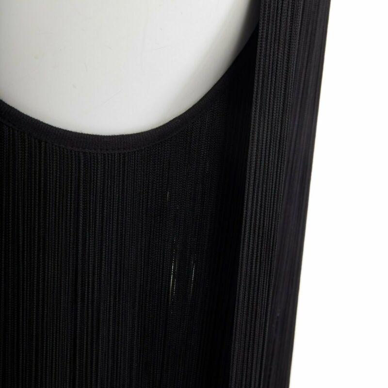 STELLA MCCARTNEY black ITinge back cotton silk blend sleeveless top IT38 XS For Sale 1