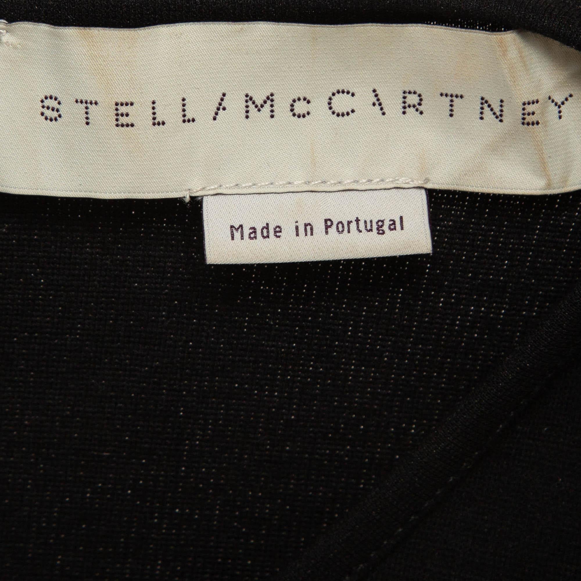 Stella McCartney Black Knit Sleeveless Round Neck Top M For Sale 2