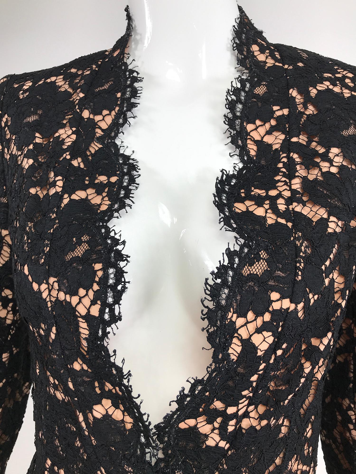 Stella McCartney Black Lace Jacket with Nude Lining Unworn with Tags 38 3