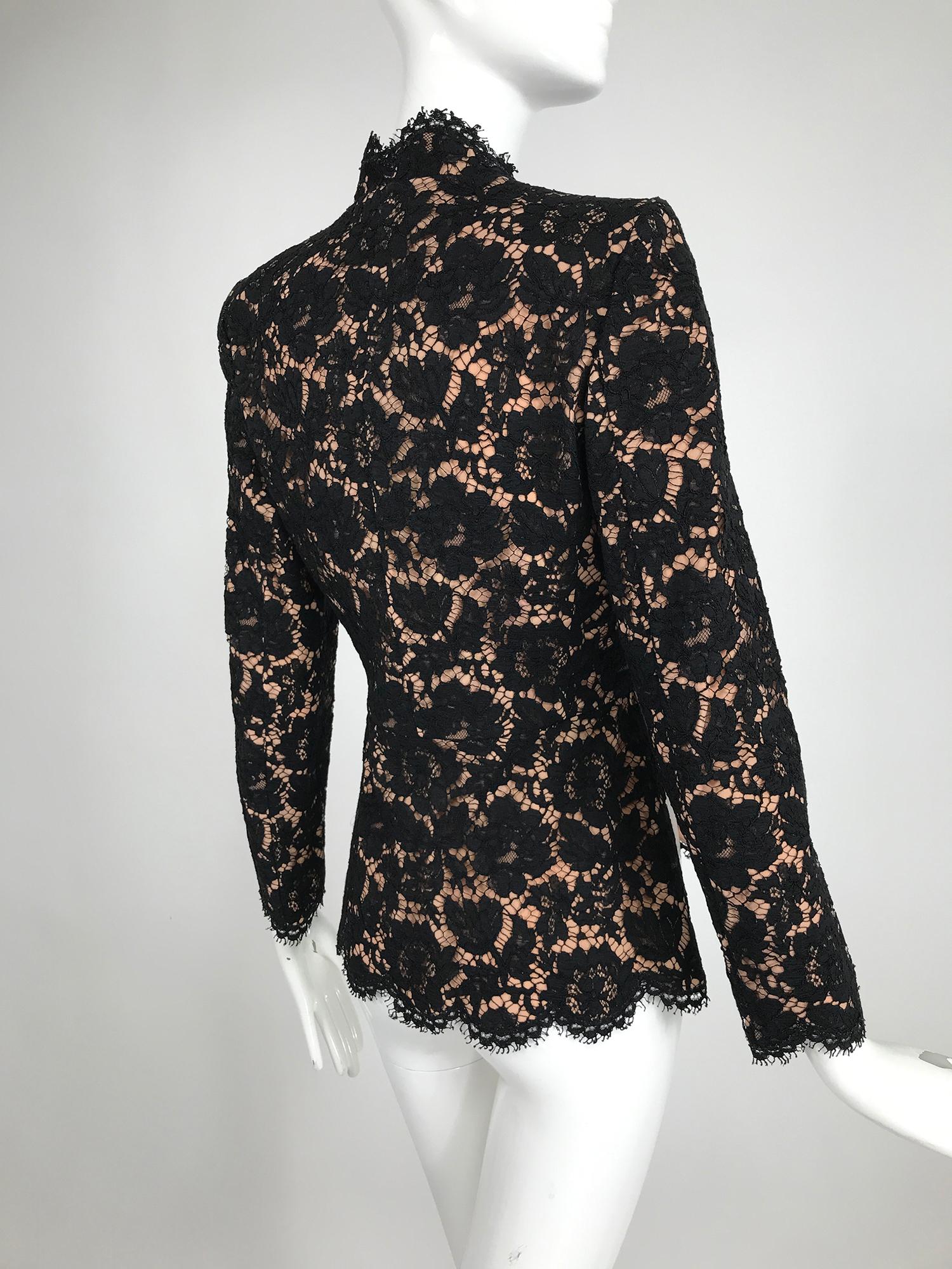 Women's Stella McCartney Black Lace Jacket with Nude Lining Unworn with Tags 38