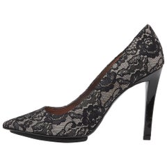 Stella McCartney Black Lace Pointed Toe Pumps Size 39