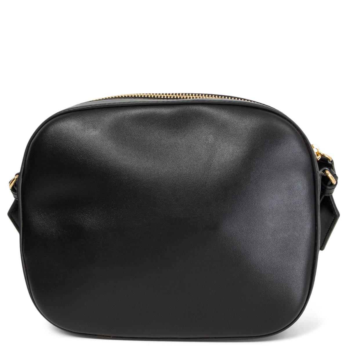 Black STELLA MCCARTNEY black leather LOGO CAMERA Shoulder Bag