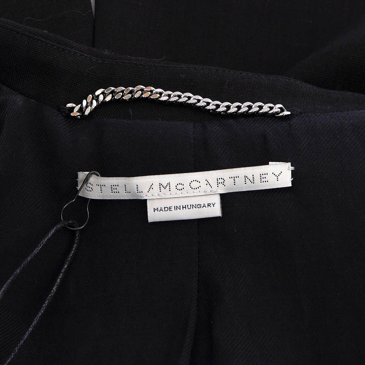 STELLA MCCARTNEY black linen blend BELL OVERSIZED Blazer Jacket 38 XS 2