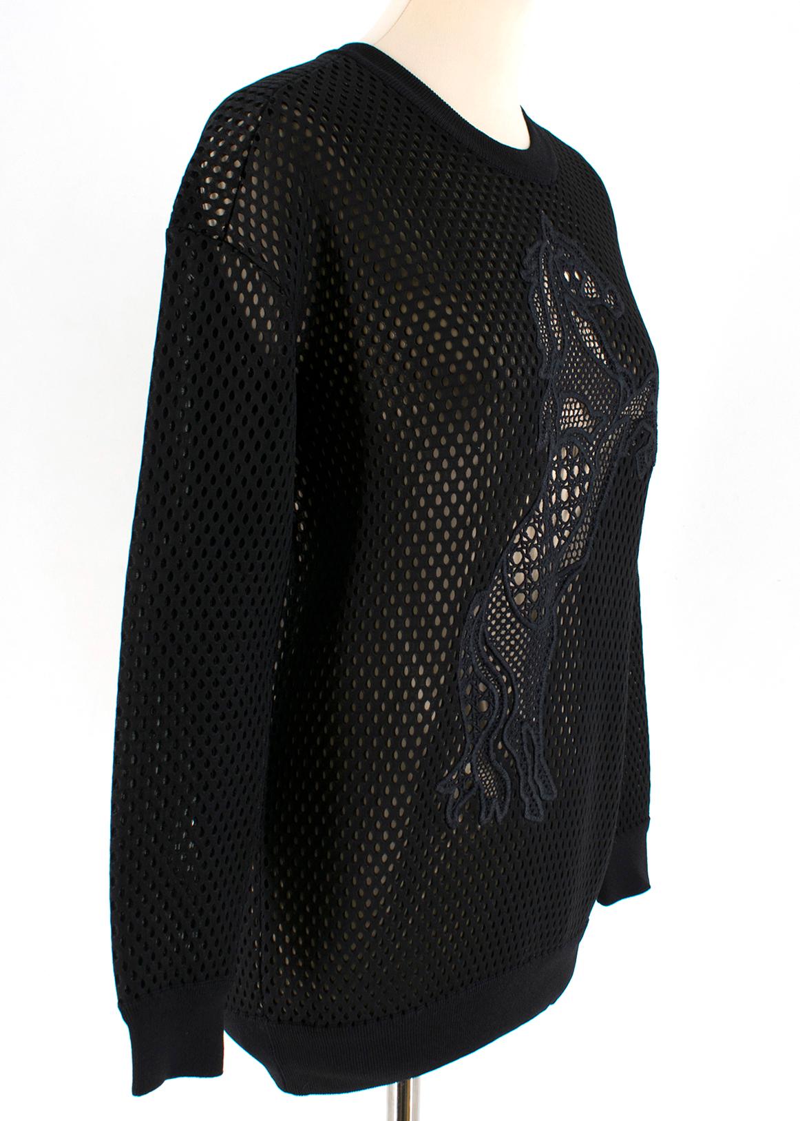 black mesh jumper