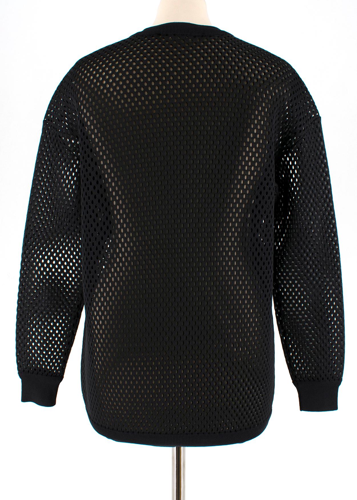 Stella McCartney Black Mesh Neoprene Horse Print Jumper  estimated size XS In Excellent Condition For Sale In London, GB