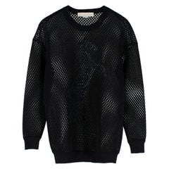 Stella McCartney Black Mesh Neoprene Horse Print Jumper  estimated size XS