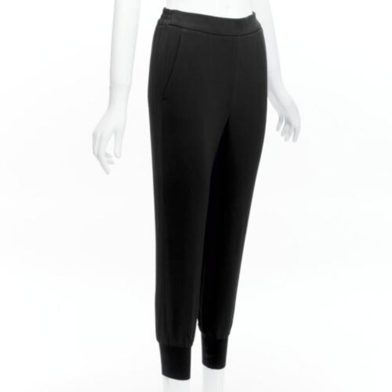 Nero Stella McCartney nero minimalista, pantaloni jogger elasticizzati in vita IT34 XXS in vendita
