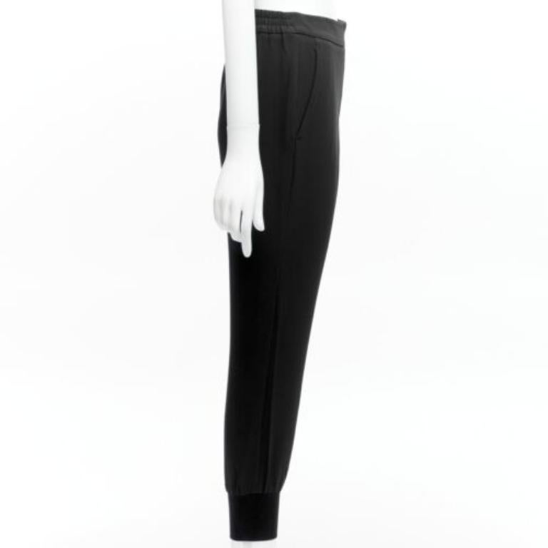 Stella McCartney nero minimalista, pantaloni jogger elasticizzati in vita IT34 XXS In condizioni ottime in vendita a Hong Kong, NT