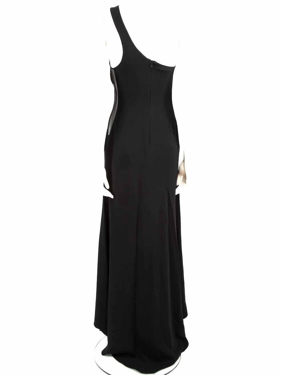 Stella McCartney Black One-Shoulder Maxi Dress Size XS In Good Condition For Sale In London, GB