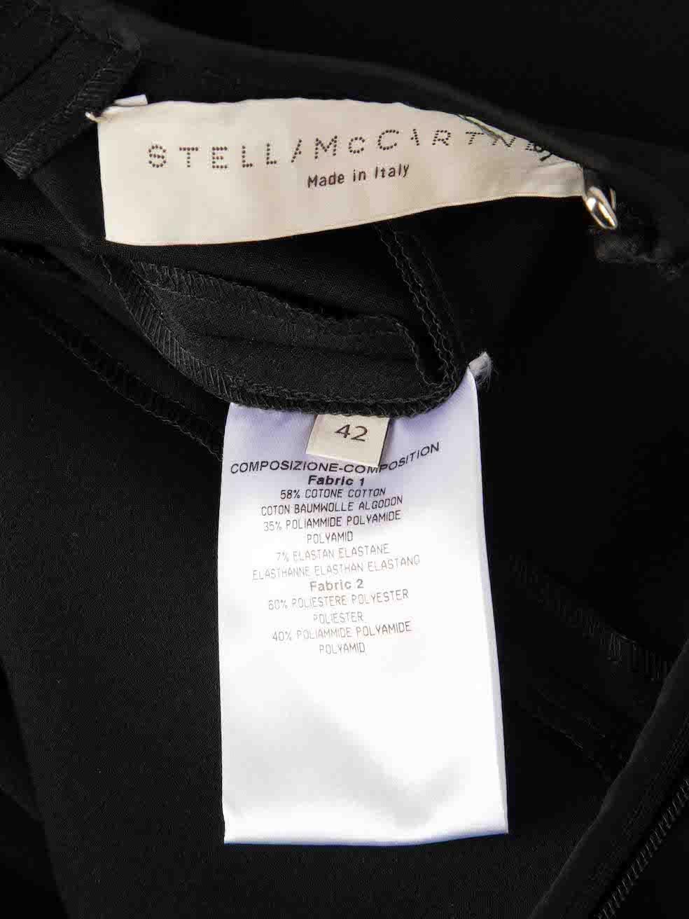 Stella McCartney Black Polkadot Sheer Panel Dress Size M For Sale 1