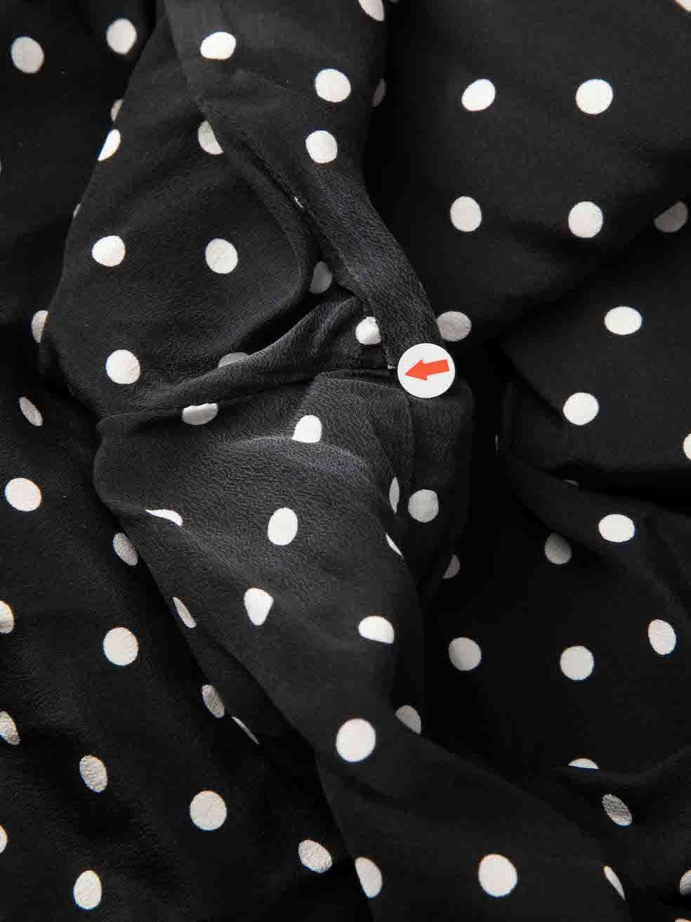 Women's Stella McCartney Black Polkadot & Striped Blouse Size L For Sale
