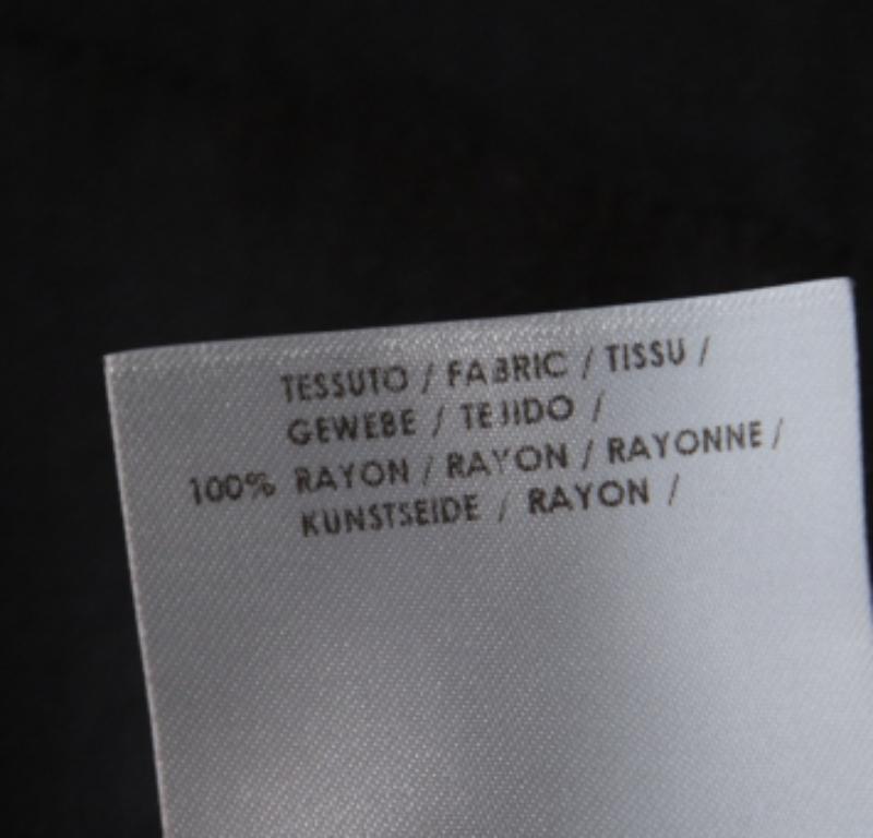 Women's Stella McCartney Black Python Scale Patterned Jacquard Drawstring Detail Pants S