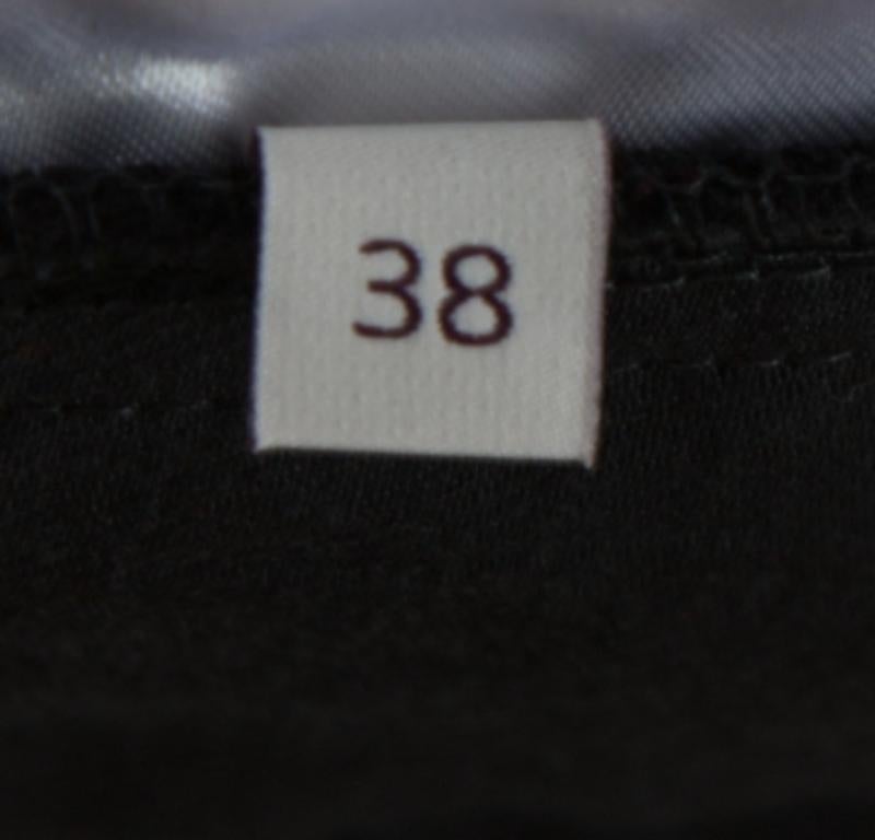 Stella McCartney Black Python Scale Patterned Jacquard Drawstring Detail Pants S 2