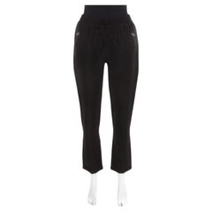 Stella McCartney - Pantaloni con coulisse in jacquard con motivo a scaglie di pitone nero S