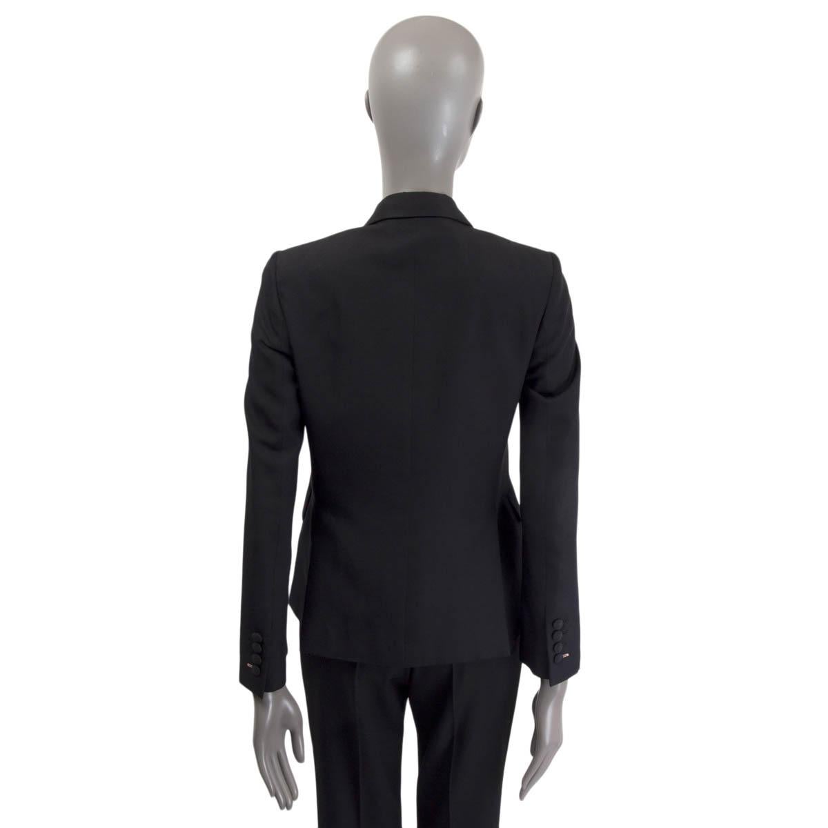 STELLA MCCARTNEY schwarzer RAW SILK TUXEDO Blazer Jacke 38 S Damen im Angebot