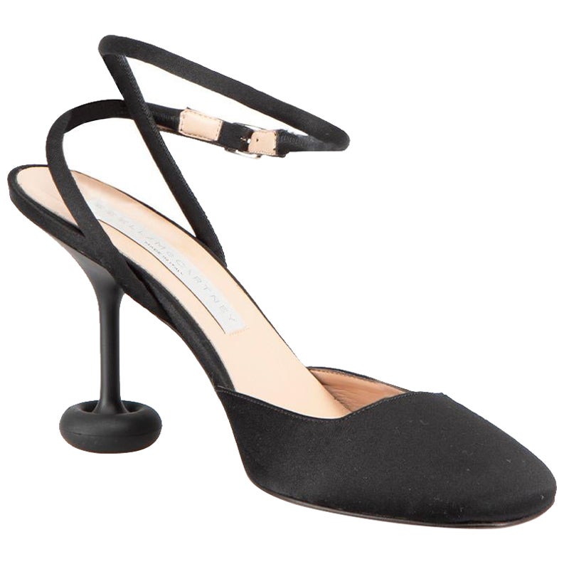 Stella McCartney - Tacchi a spillo in raso nero Taglia IT 37