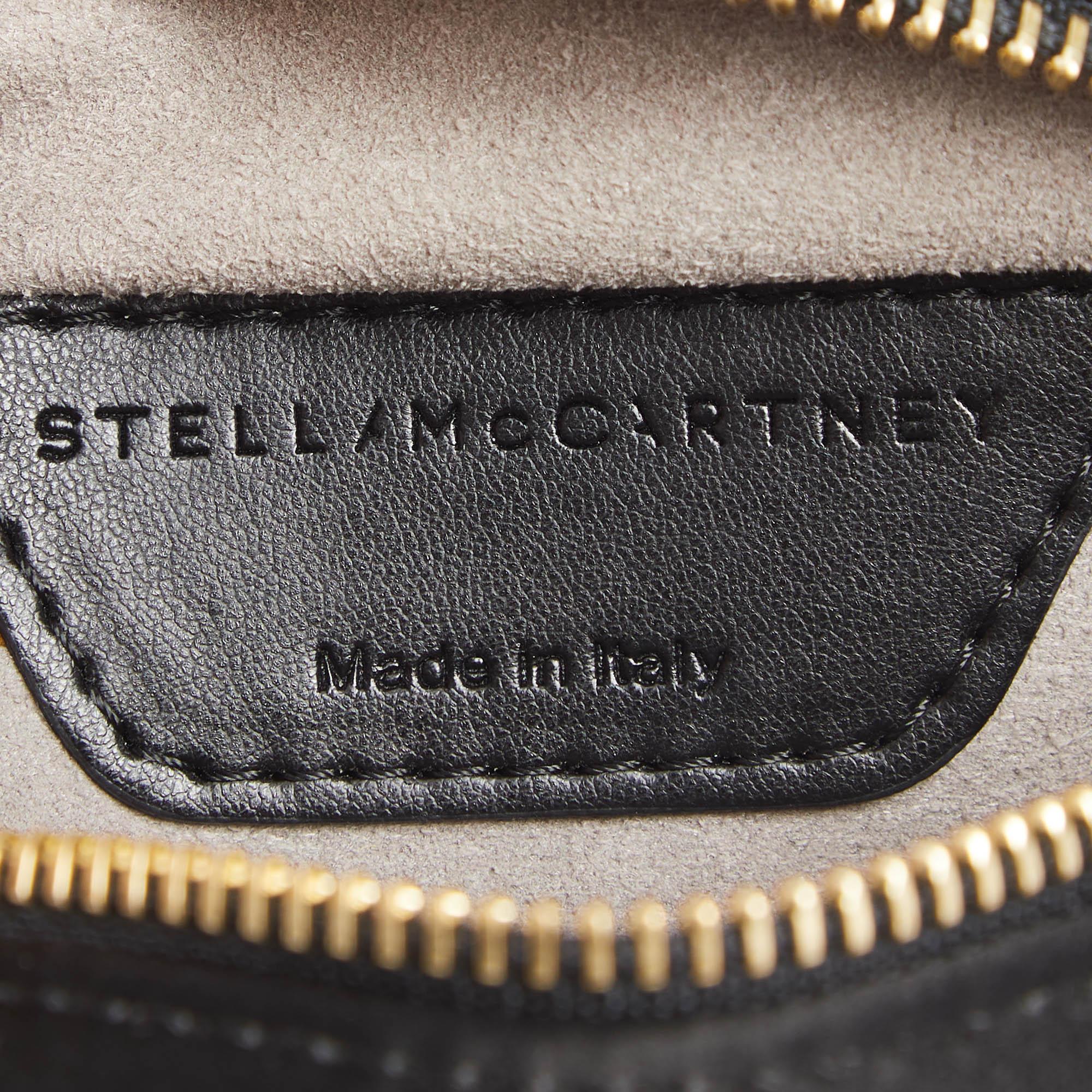 Stella McCartney Black Satin Stella Star Camera Crossbody Bag In Good Condition In Dubai, Al Qouz 2