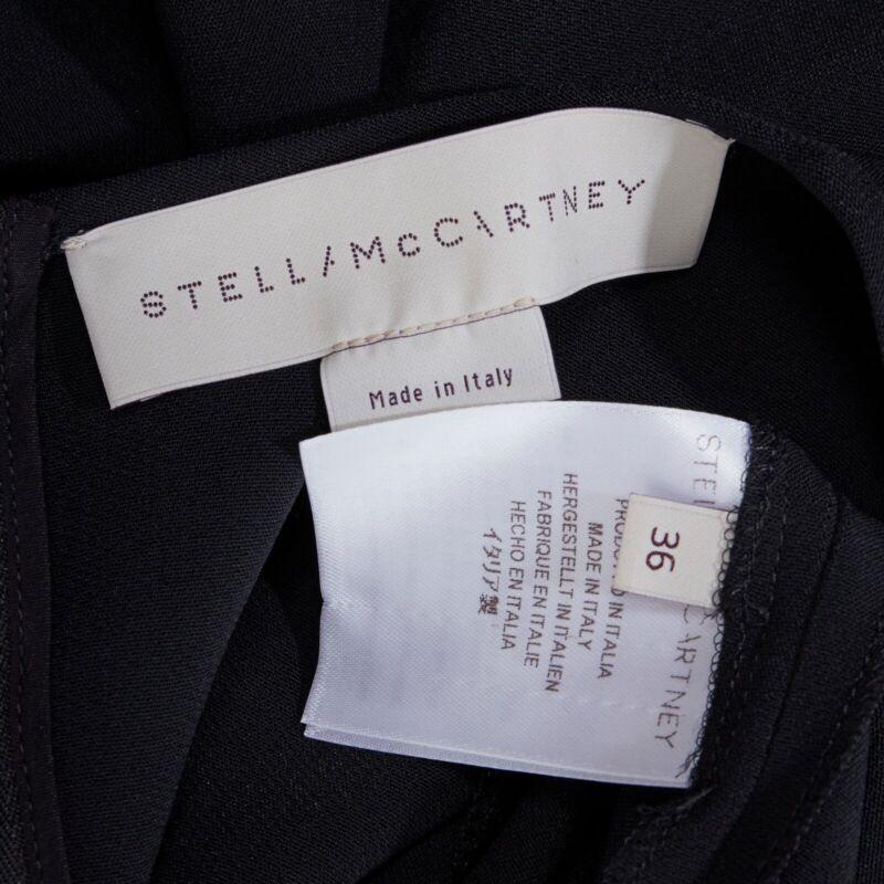 STELLA MCCARTNEY vestido de cóctel negro con cintura transparente e ilusión FR36 S en venta 6