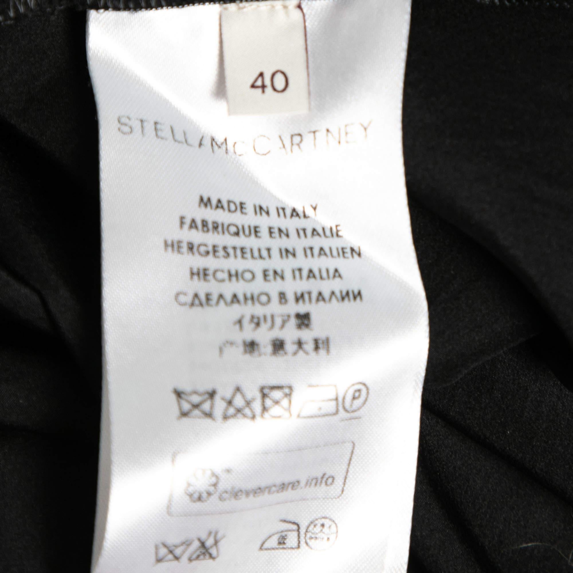 Stella McCartney Black Silk Embroidered Mini Dress S 1