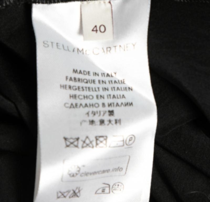 Stella McCartney Schwarzes besticktes Minikleid aus Seide S im Angebot 1