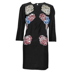 Stella McCartney Schwarzes besticktes Minikleid aus Seide S