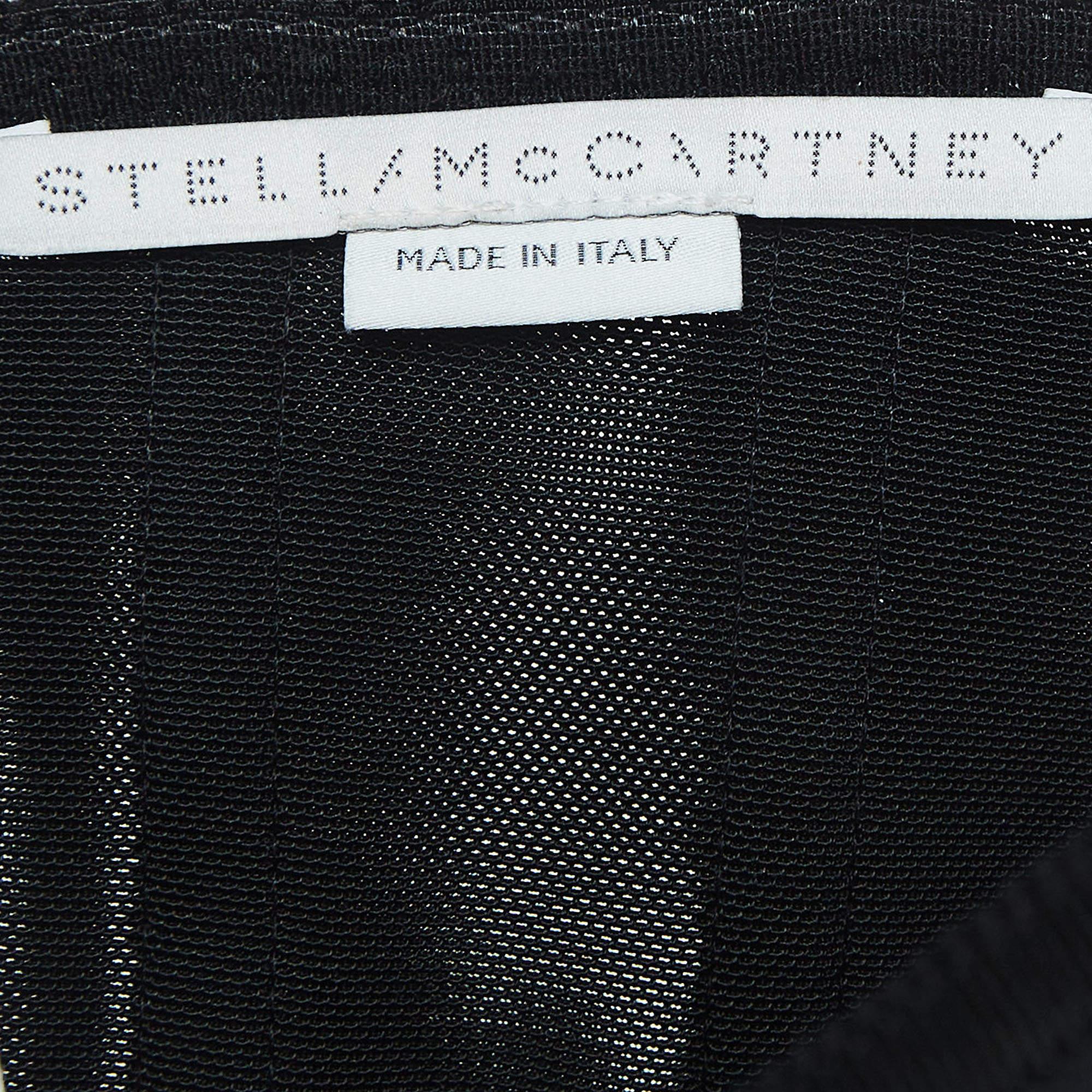 Stella McCartney Black Silk Pleated Sheer Corset Gown M 1