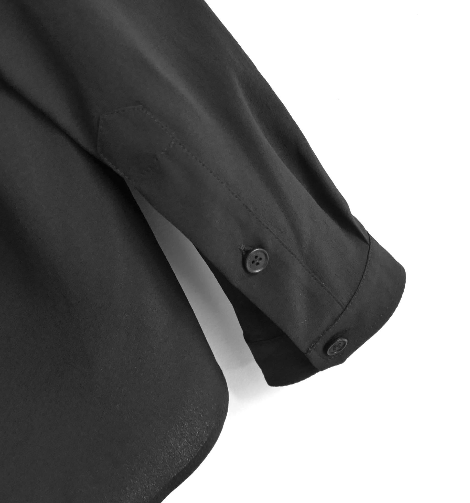 Stella McCartney black silk shirt In New Condition For Sale In London, GB