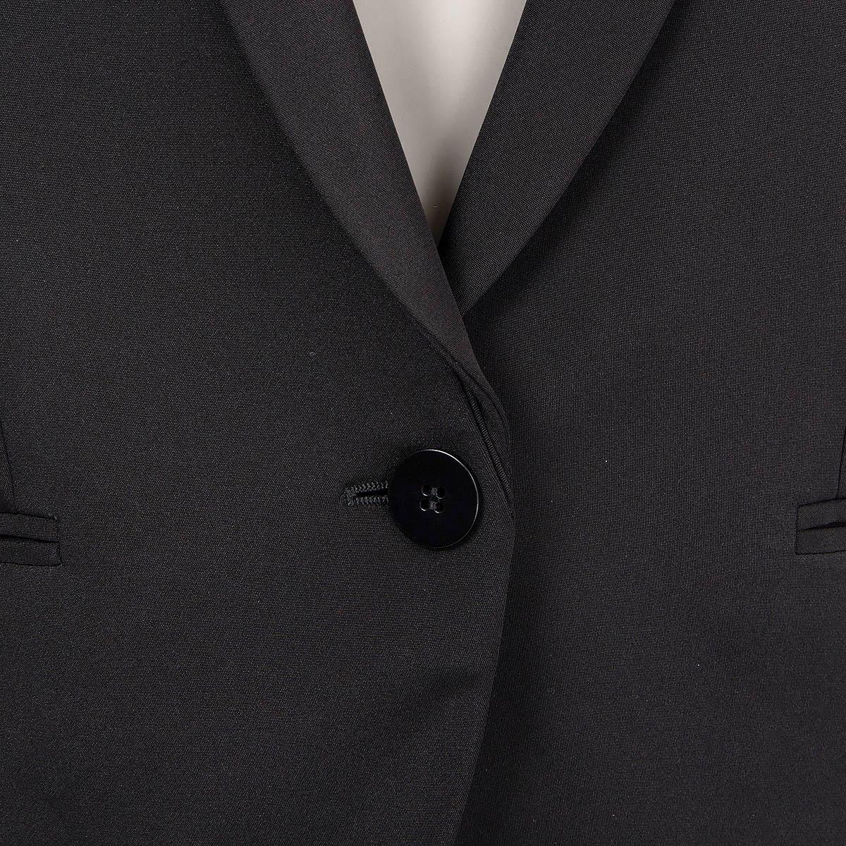 STELLA MCCARTNEY black silk SOFT CROPPED Blazer Jacket 38 XS For Sale 1