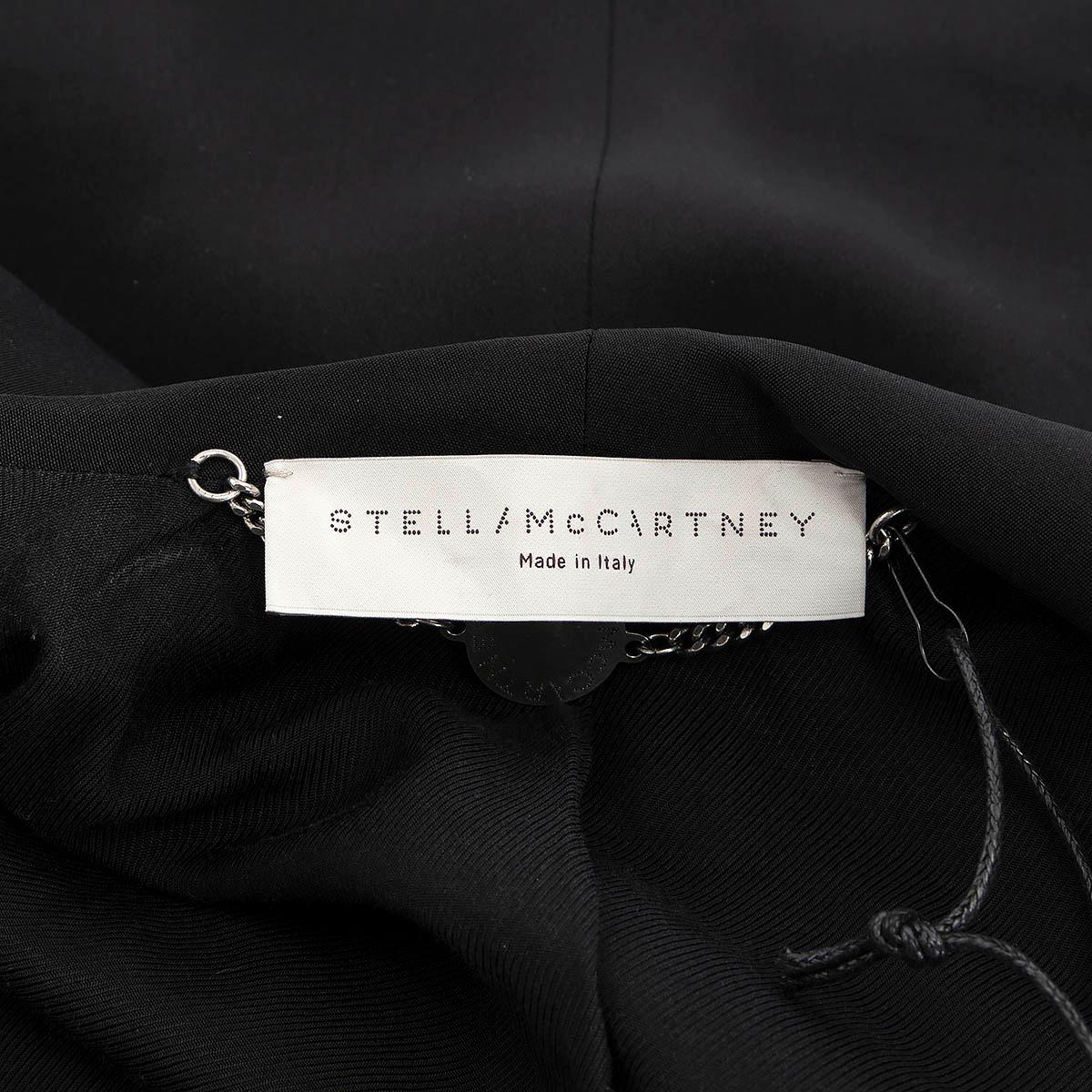 STELLA MCCARTNEY black silk SOFT CROPPED Blazer Jacket 38 XS For Sale 2