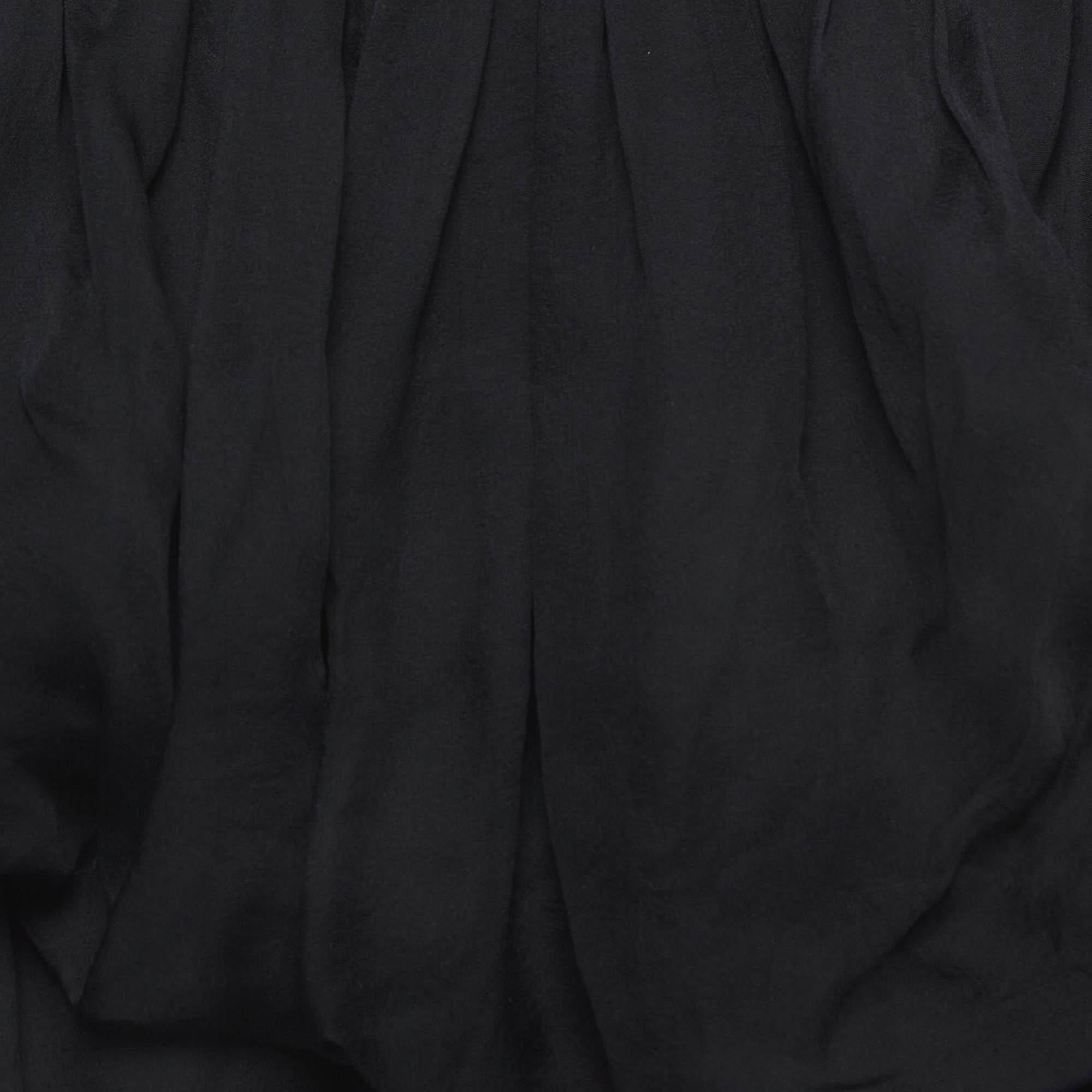 Stella McCartney Black Silk Tiered Mini Skirt S In Fair Condition For Sale In Dubai, Al Qouz 2