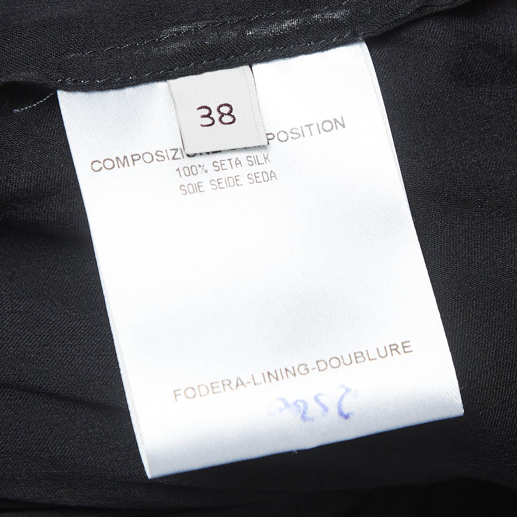 Stella McCartney Black Silk Tiered Mini Skirt S For Sale 1