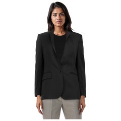 Stella McCartney Black Single Breasted Padded Blazer Size M