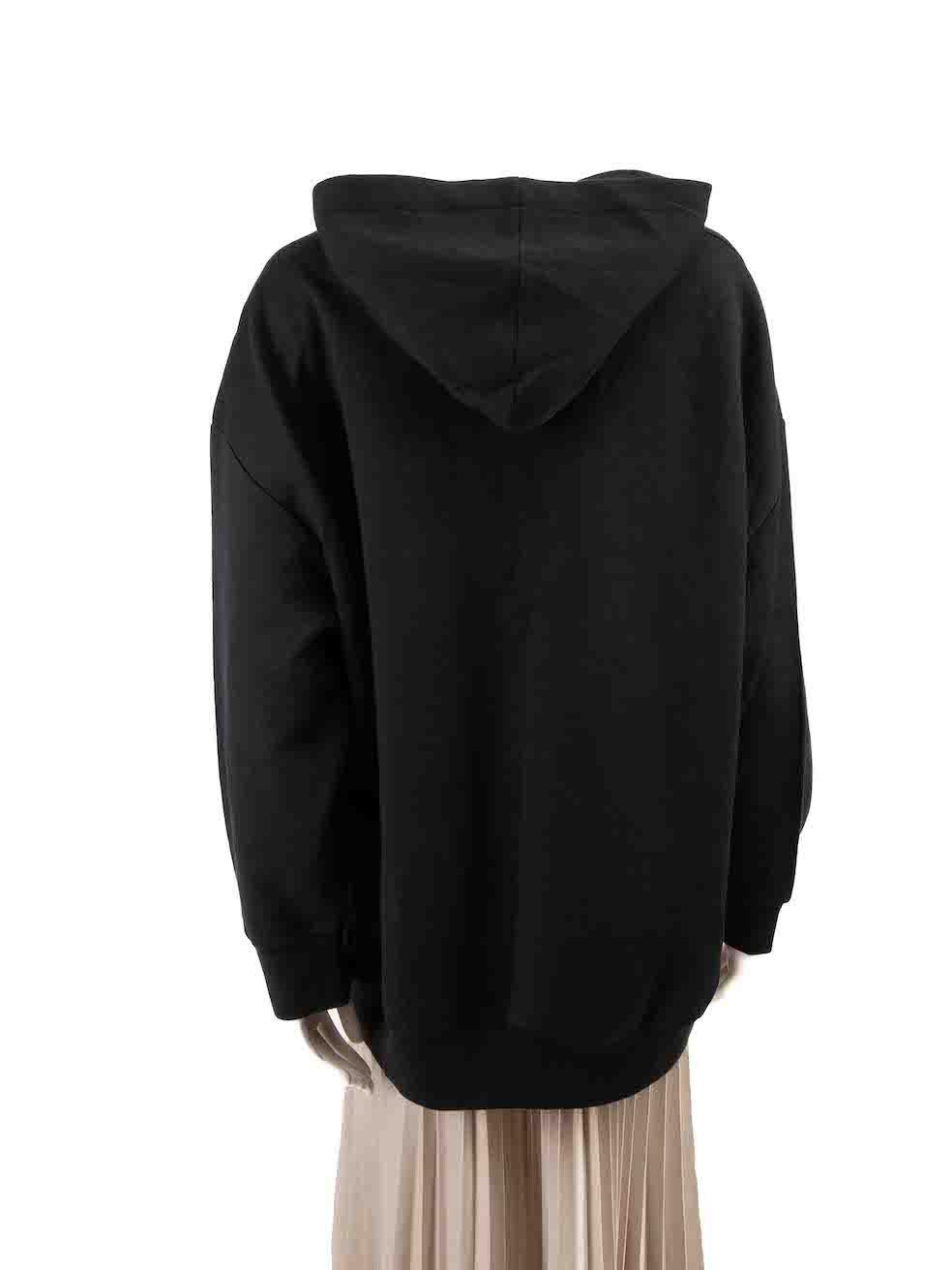 Stella McCartney Black Star Embellished Hoodie Size L In New Condition For Sale In London, GB