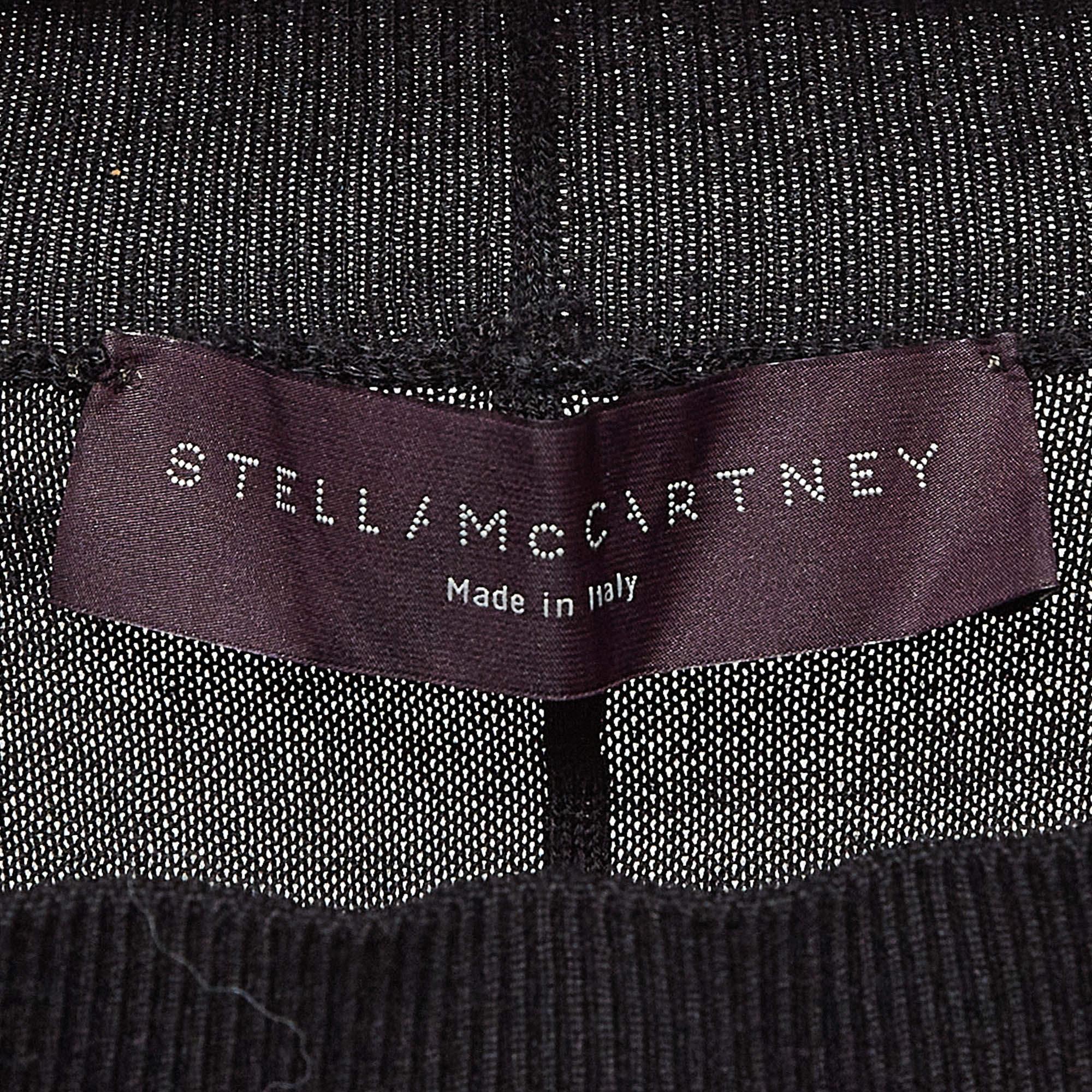 Women's Stella McCartney Black Stretch Knit Joggers M For Sale