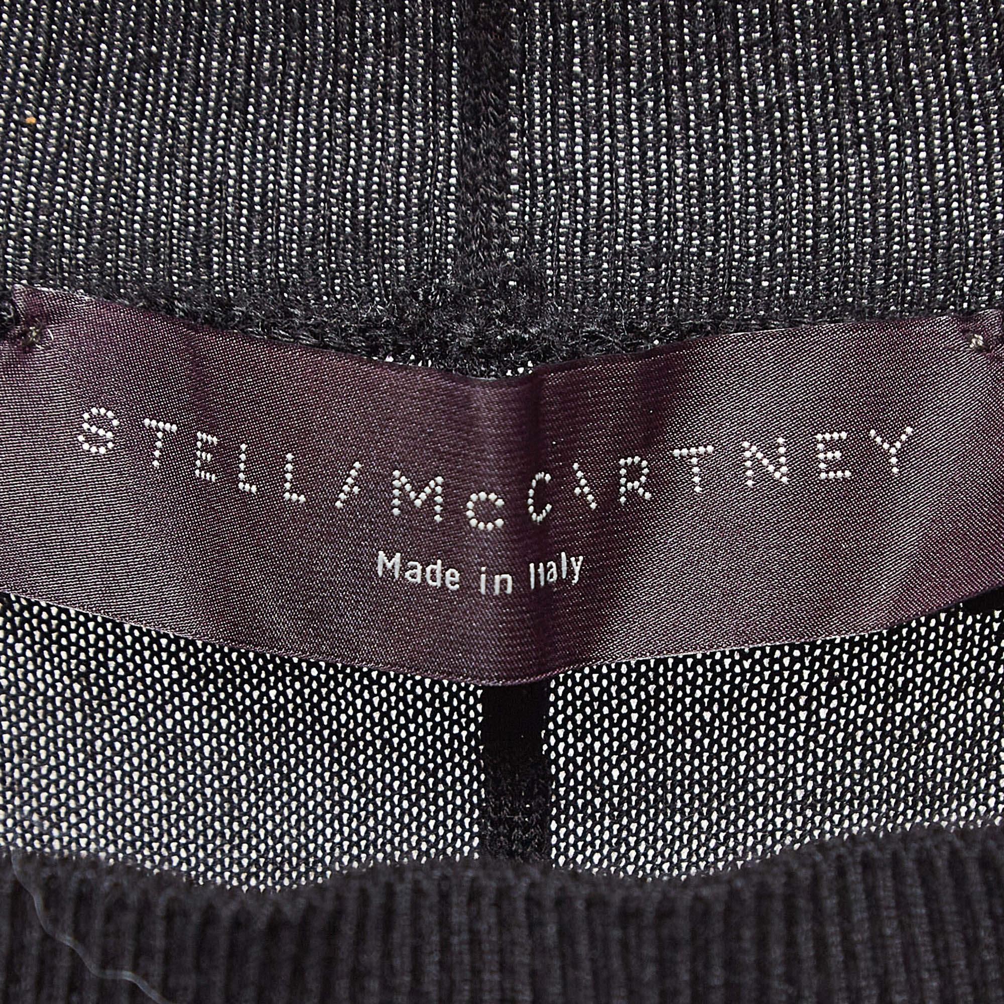 Stella McCartney Black Stretch Knit Joggers M For Sale 1