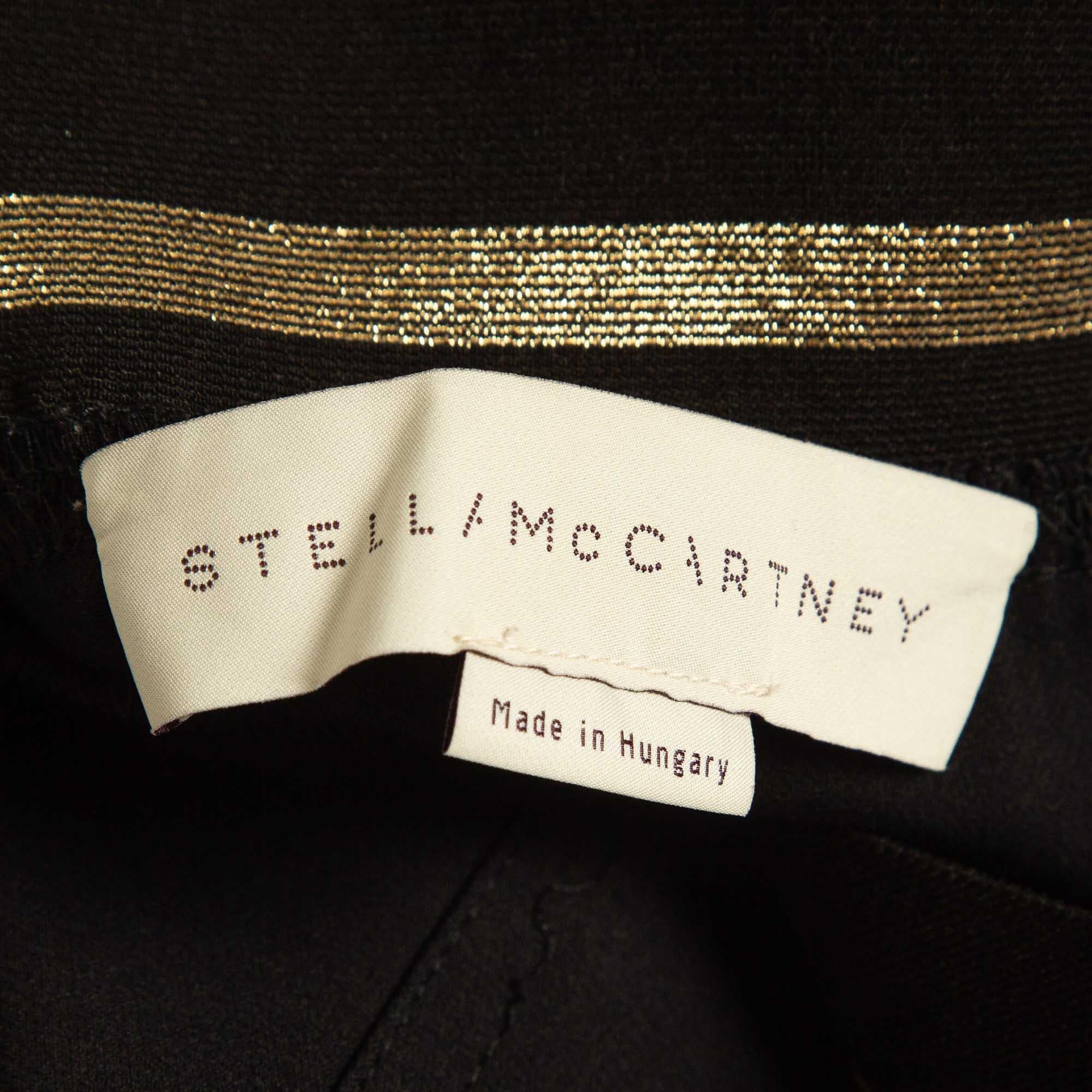 Stella McCartney Pantalon skinny en tricot extensible noir avec détail à la taille M. Bon état - En vente à Dubai, Al Qouz 2
