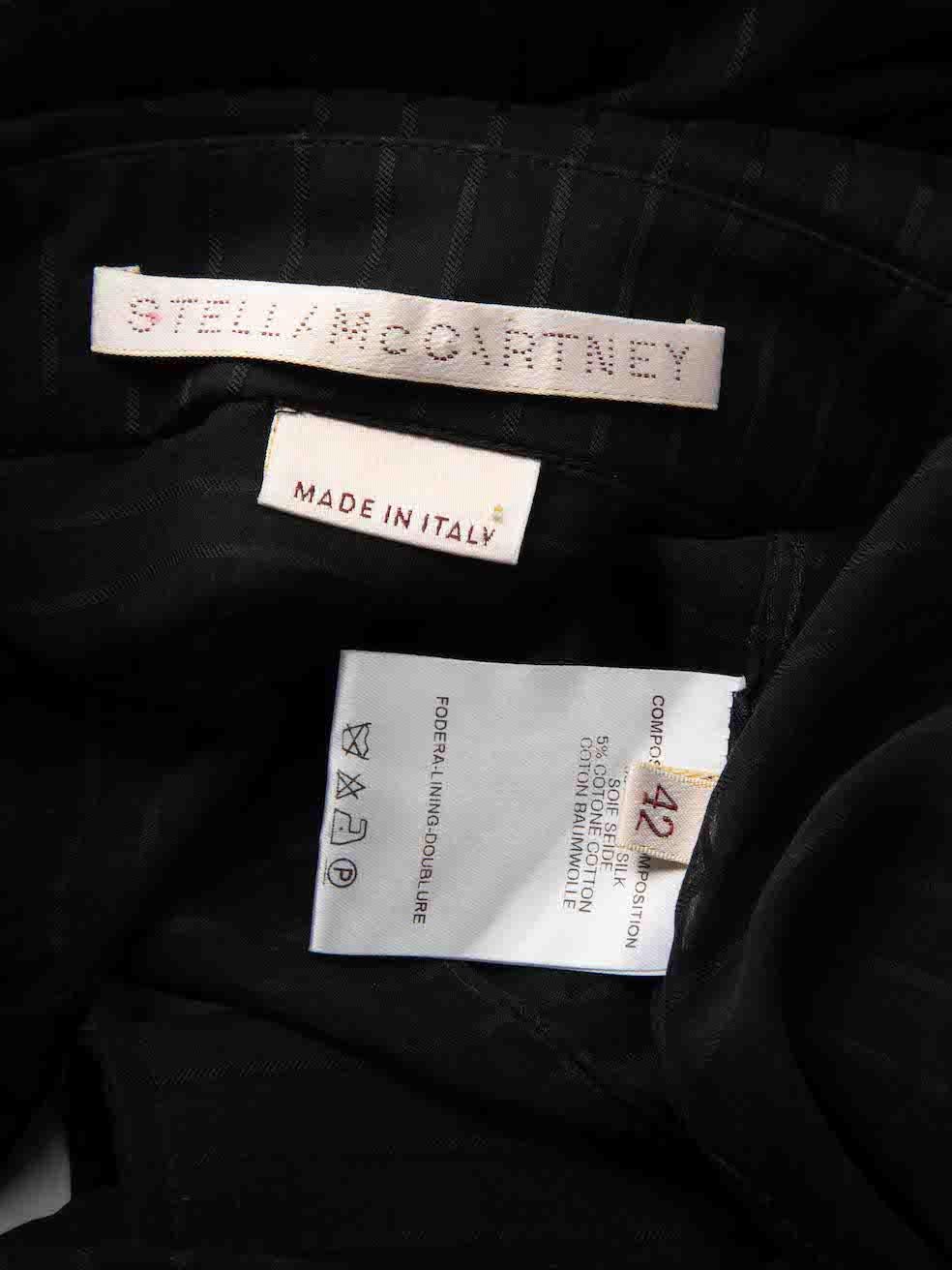 Stella McCartney Black Striped Sheer Blouse Size M For Sale 1