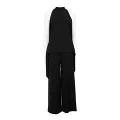 Stella McCartney Black Tassel Sleeveless Jumpsuit Size S